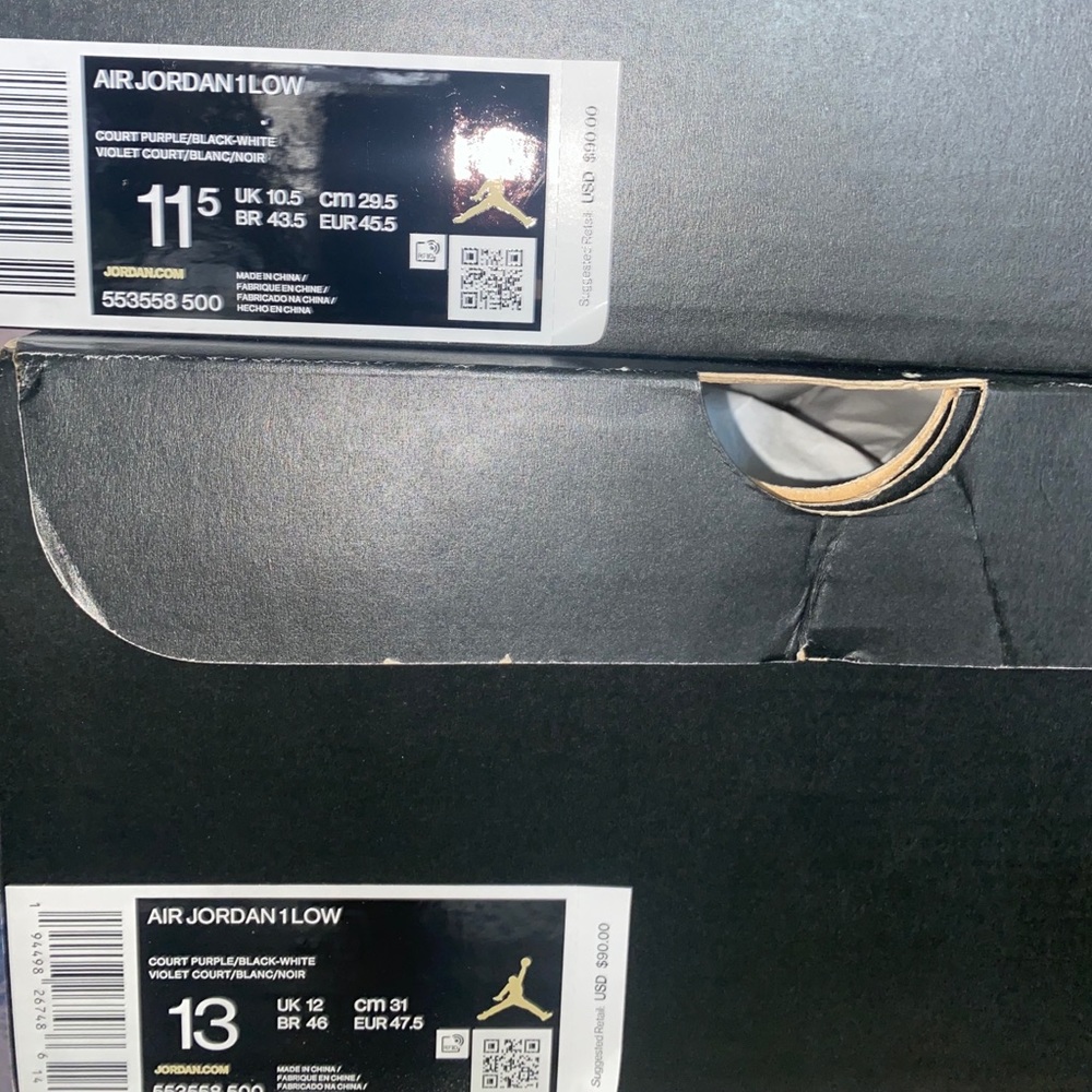 SOLD Men’s Jordan 1 Low court purple - Picture 5 of 5